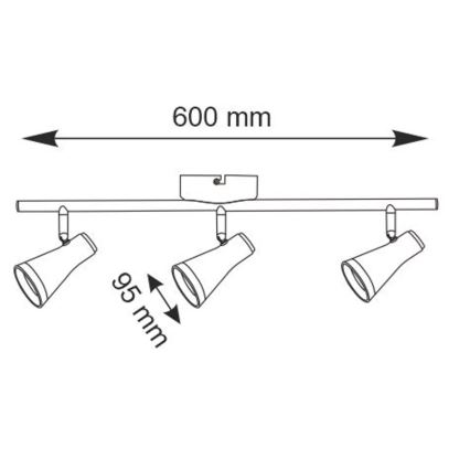 LED-Strahler BERG 3xLED/4,2W/230V weiß