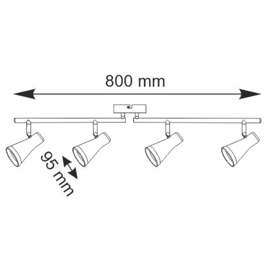 LED-Strahler BERG 4xLED/4,2W/230V schwarz