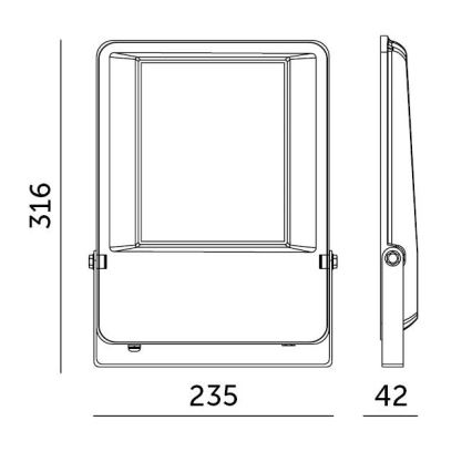 LED-Strahler für den Außenbereich LED/100W/230V 4000K 13000 lm IP65 IK06