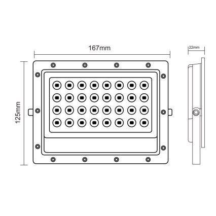 LED-Strahler für den Außenbereich LED/50W/230V 5000K IP65 grau