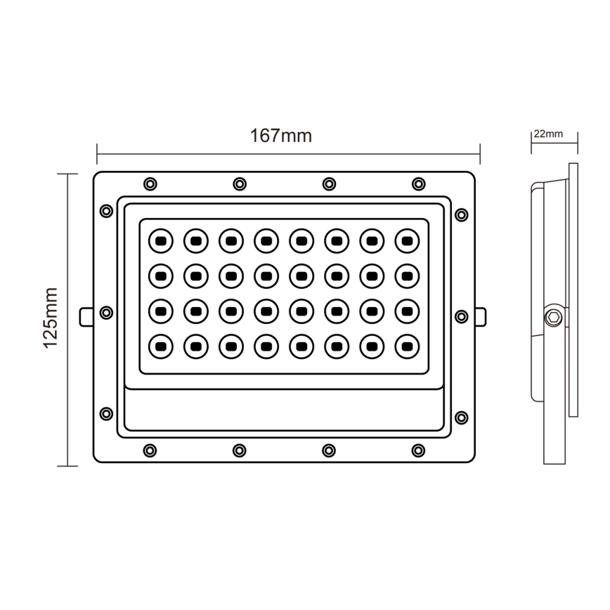 LED-Strahler für den Außenbereich LED/50W/230V 5000K IP65 grau