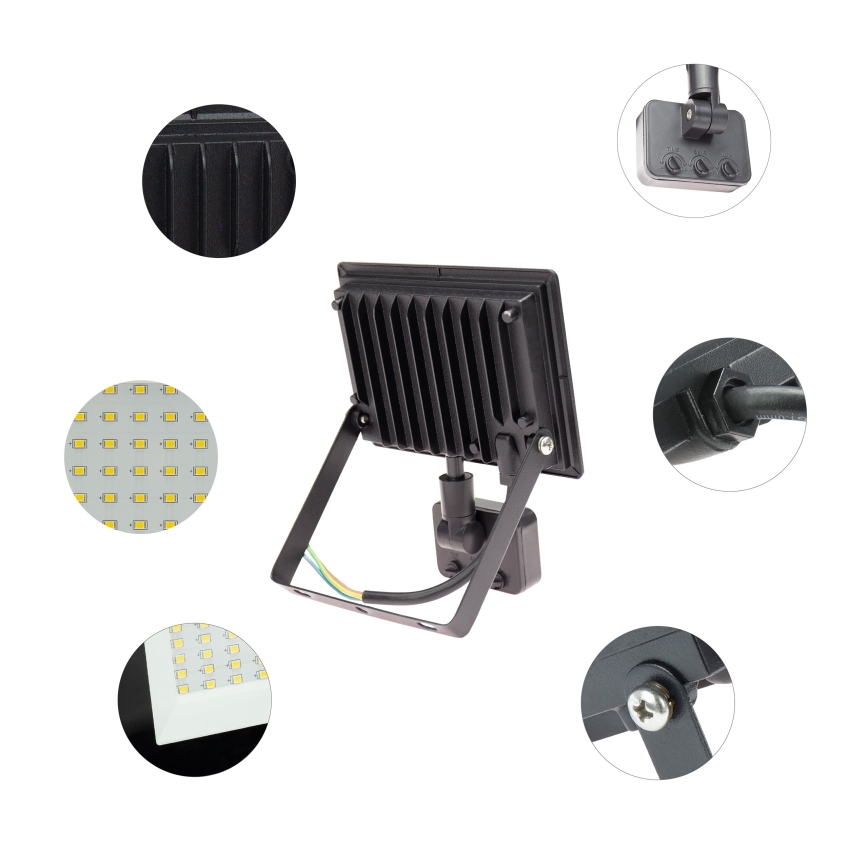 LED-Strahler für den Außenbereich mit Bewegungssensor NOCTIS LUX 3 LED/30W/230V 4000K IP44 schwarz