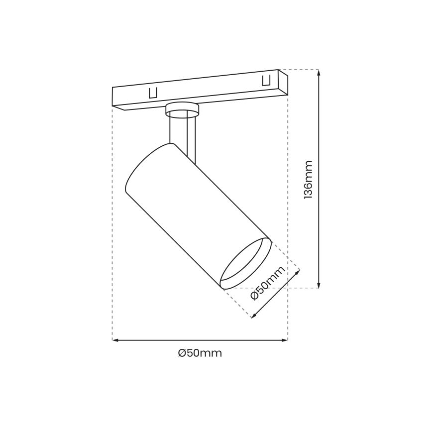 LED-Strahler für Schienensystem MAGNETIC TRACK LED/10W/48V 3000K schwarz