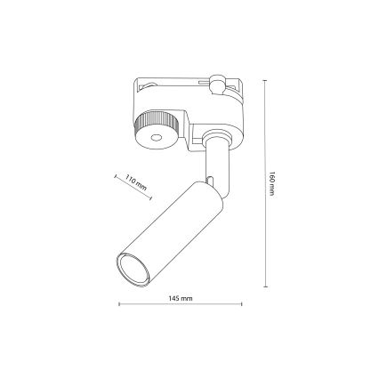 LED-Strahler für 1-Phasen-Schienensystem LAGOS 1xG9/3W/230V golden/schwarz