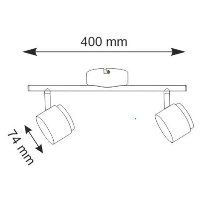 LED-Strahler KUBIK 2xLED/4,2W/230V schwarz