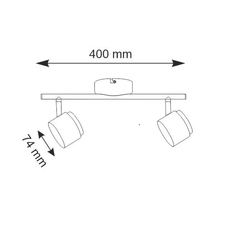 LED-Strahler KUBIK 2xLED/4,2W/230V schwarz