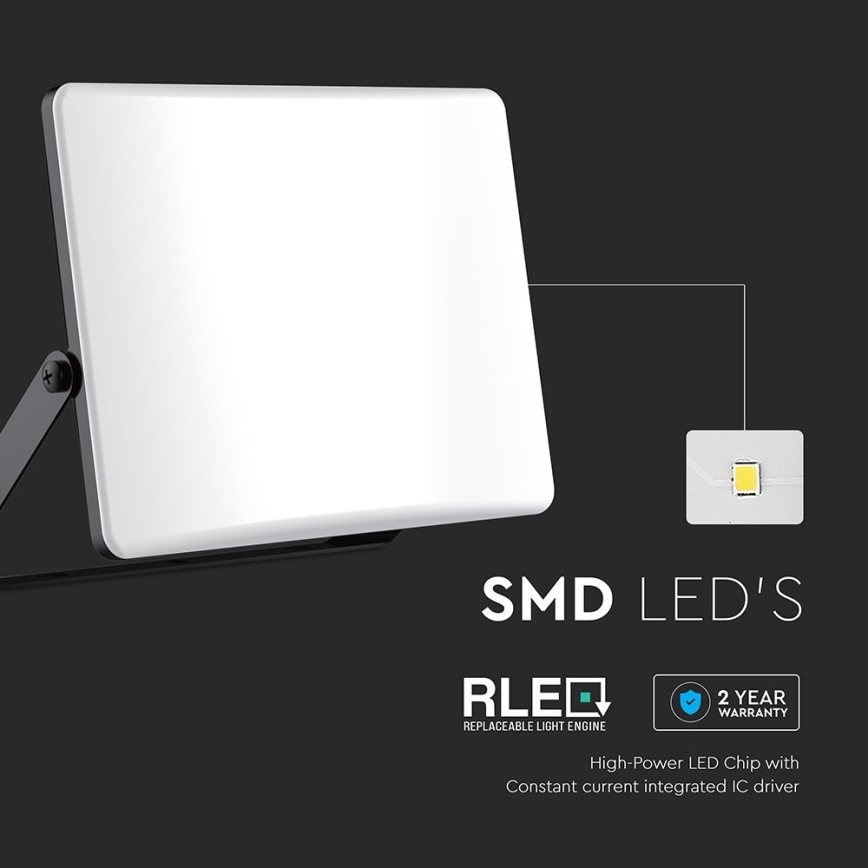LED-Strahler LED/100W/230V 3000/4000/6500K IP65 schwarz