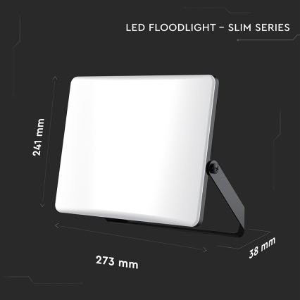 LED-Strahler LED/100W/230V 3000/4000/6500K IP65 schwarz