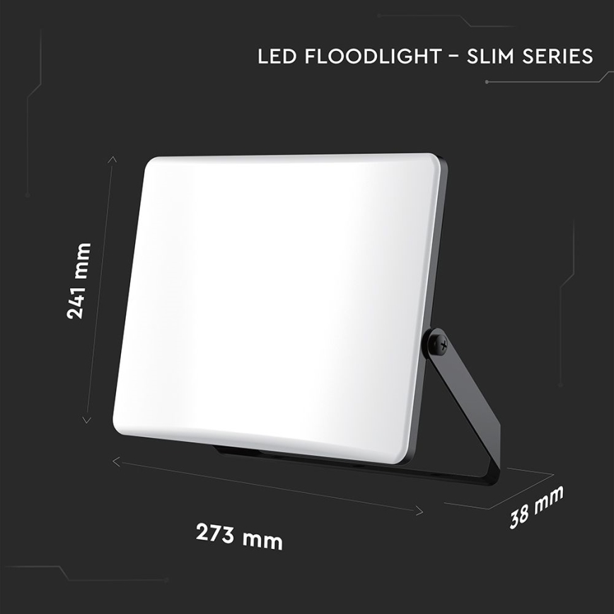 LED-Strahler LED/100W/230V 3000/4000/6500K IP65 schwarz