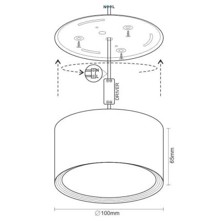 LED-Strahler LED/12W/230V 4000K d 10 cm weiß