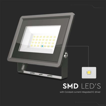 LED-Strahler LED/20W/230V 6500K IP65 schwarz