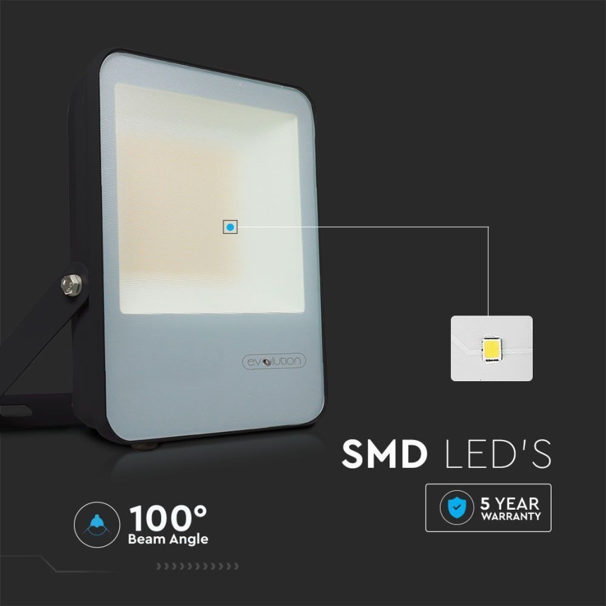 LED-Strahler LED/30W/230V 6400K IP65 schwarz