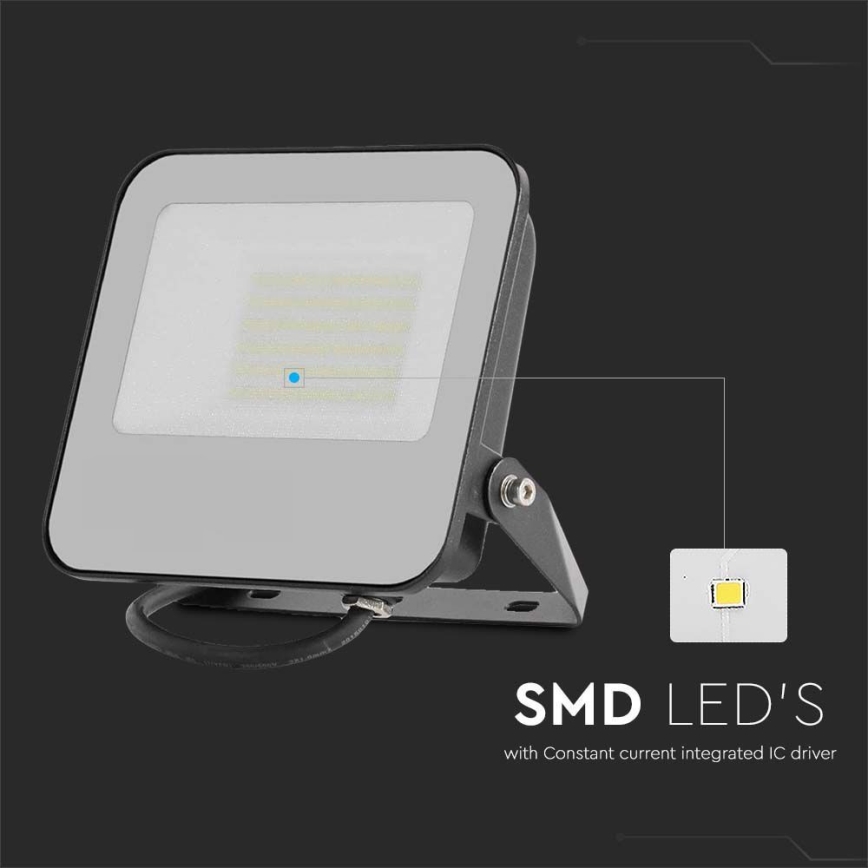 LED-Strahler LED/50W/230V 4000K IP65 schwarz