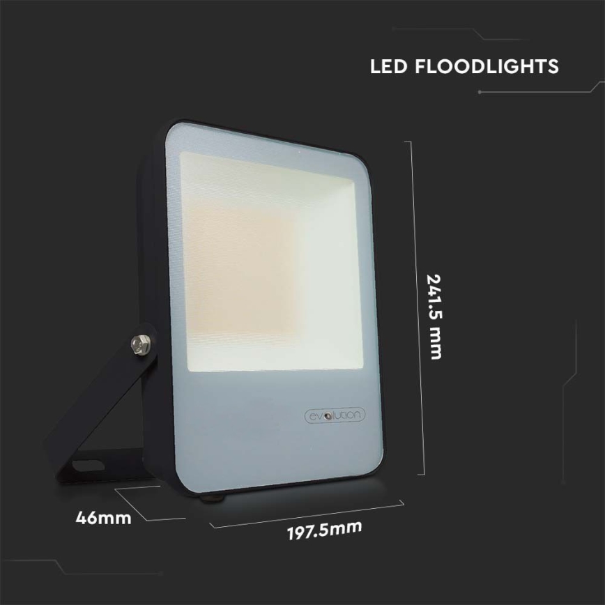 LED-Strahler LED/50W/230V 6400K IP65 schwarz