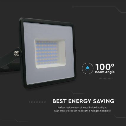 LED-Strahler LED/50W/230V 6500K IP65 schwarz