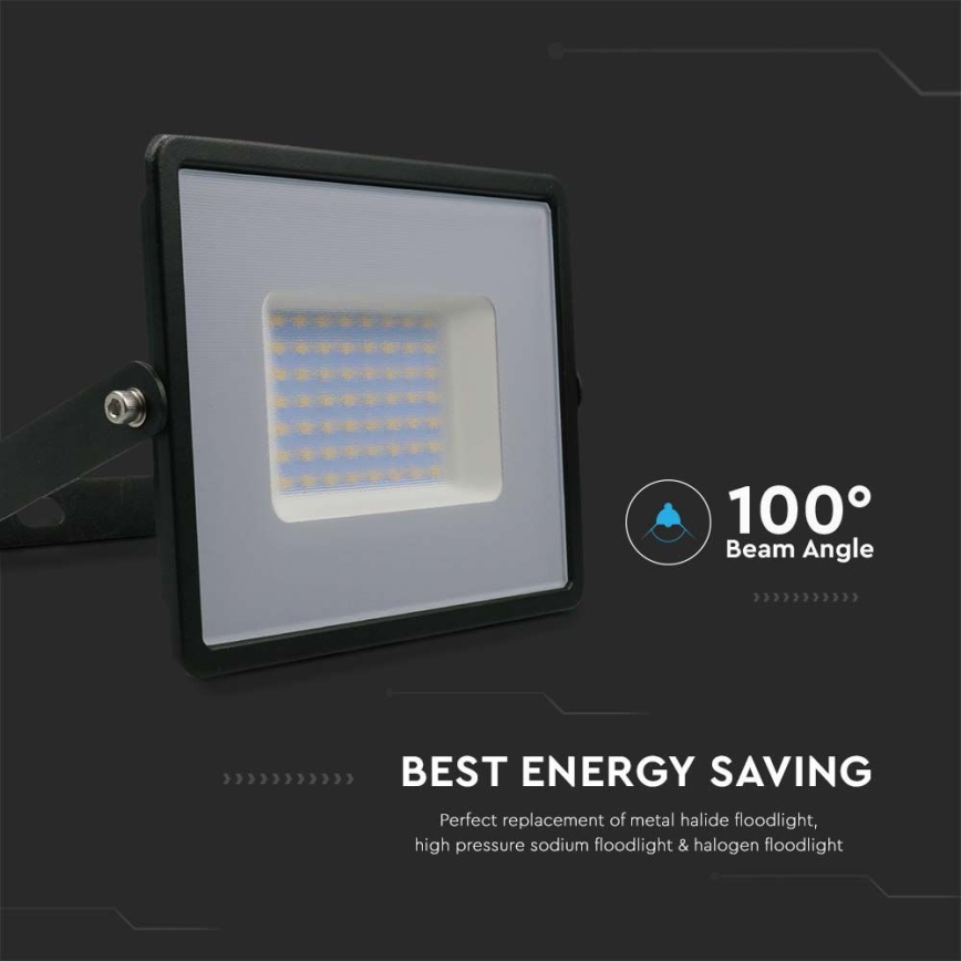 LED-Strahler LED/50W/230V 6500K IP65 schwarz