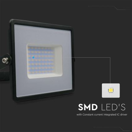 LED-Strahler LED/50W/230V 6500K IP65 schwarz