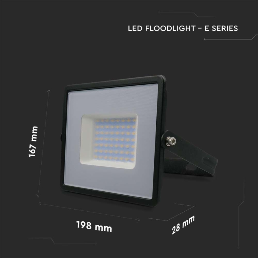 LED-Strahler LED/50W/230V 6500K IP65 schwarz