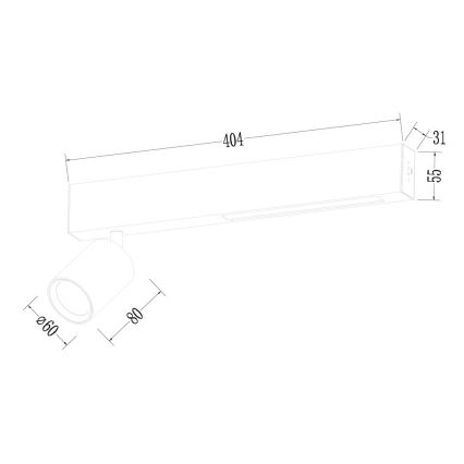 LED-Strahler MAGNET LED/5W/230V + 1xGU10/60W 3000/4000K schwarz
