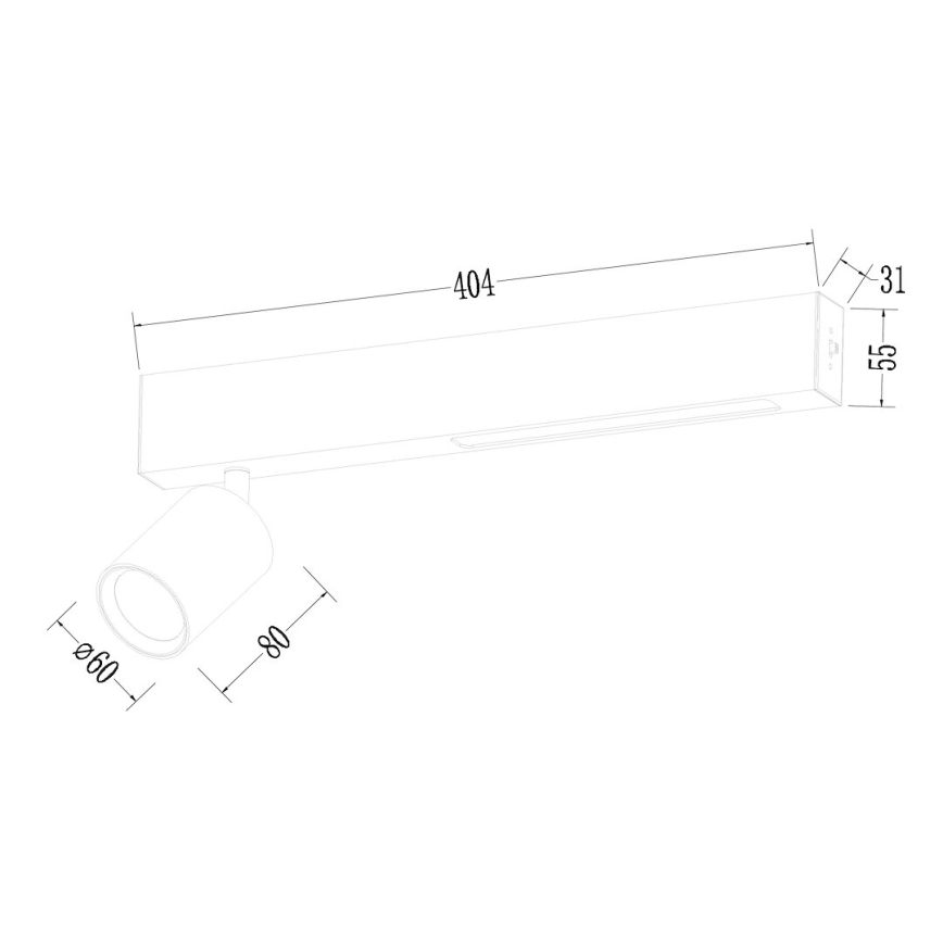 LED-Strahler MAGNET LED/5W/230V + 1xGU10/60W 3000/4000K schwarz