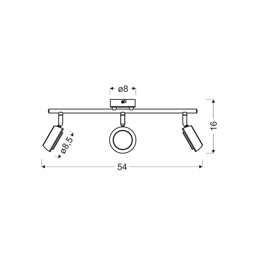 LED-Strahler MILD 3xLED/6W/230V grau