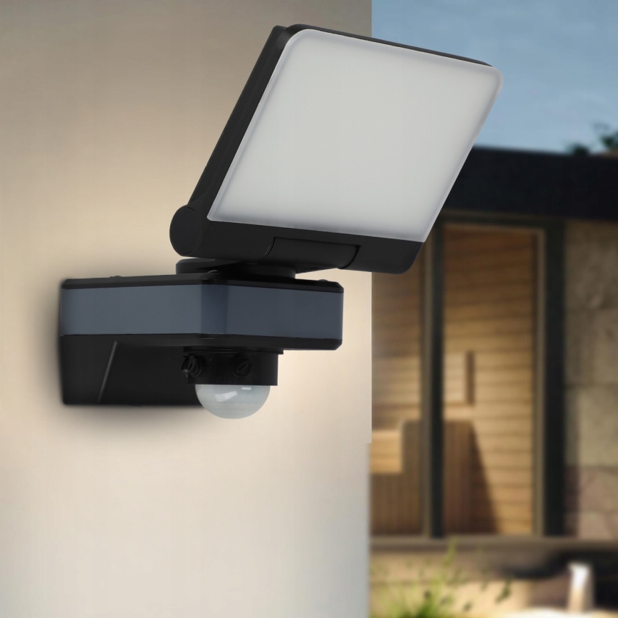 LED-Strahler mit Bewegungs- und Dämmerungssensor LED/44W/230V 4200K IP54 schwarz