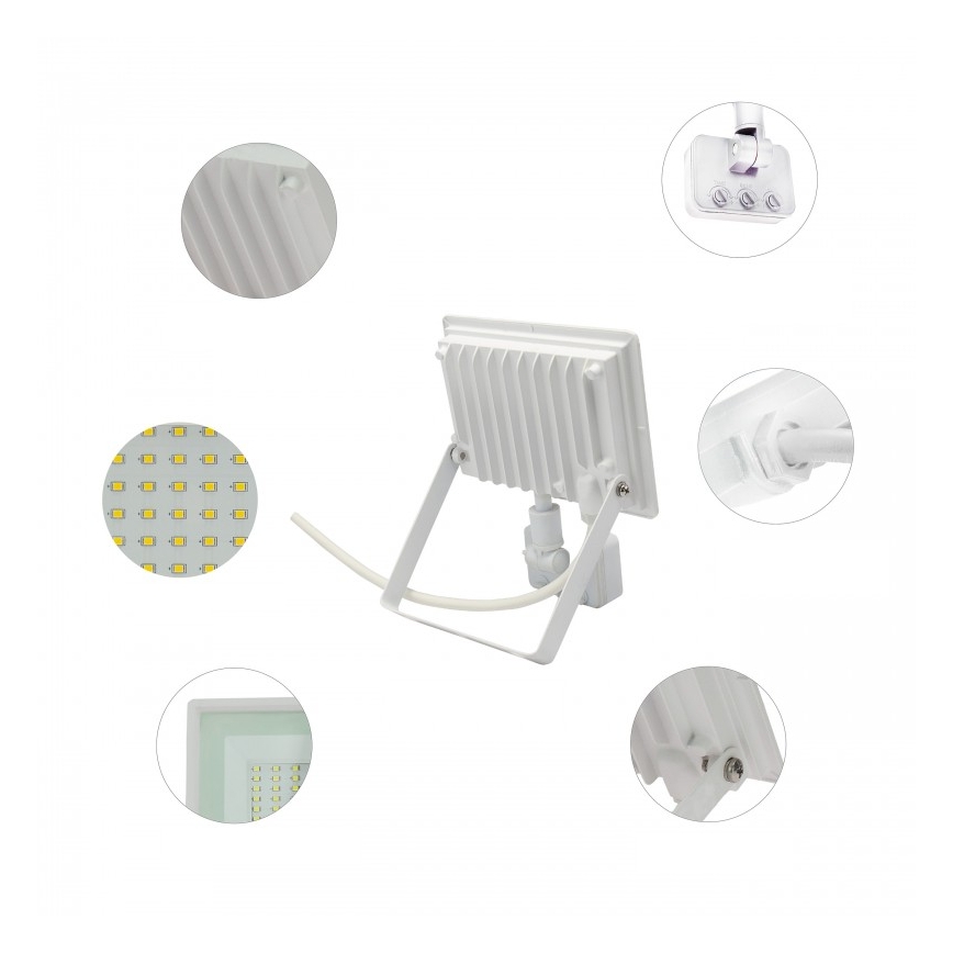 LED-Strahler mit Bewegungsmelder NOCTIS LUX 3 LED/50W/230V 4000K IP44 weiß