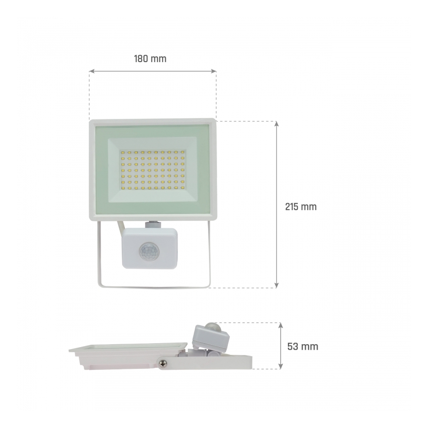 LED-Strahler mit Bewegungsmelder NOCTIS LUX 3 LED/50W/230V 4000K IP44 weiß