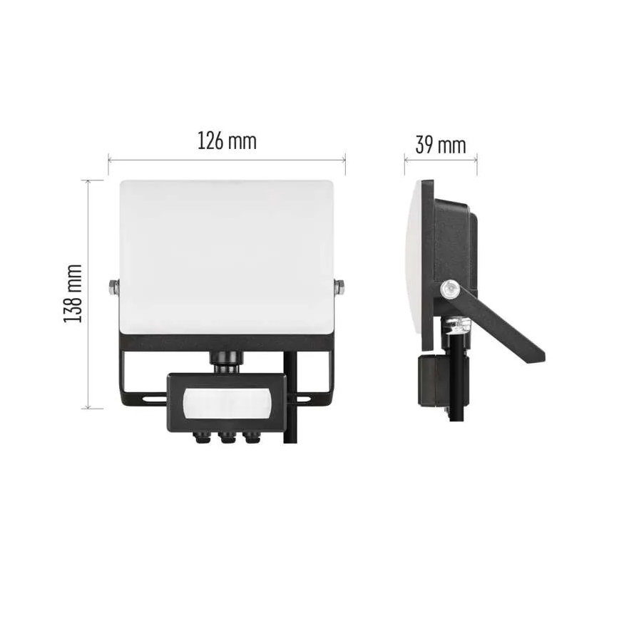 LED-Strahler mit Bewegungs- und Dämmerungssensor TAMBO EVO LED/20W/230V 4000K IP44 schwarz