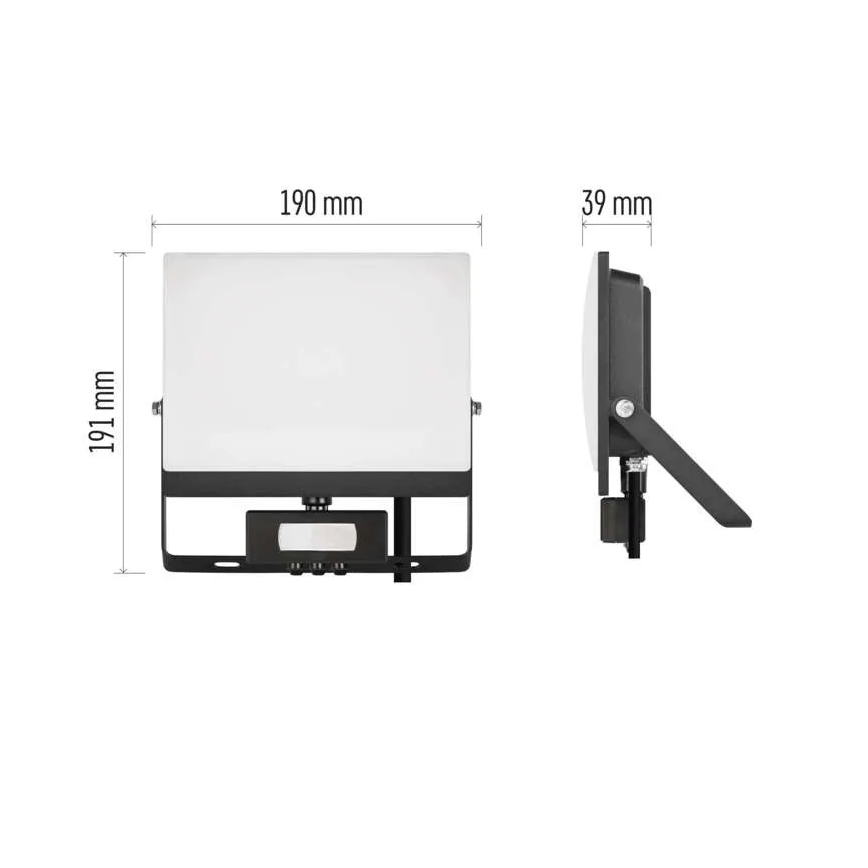 LED-Strahler mit Bewegungs- und Dämmerungssensor TAMBO EVO LED/50W/230V 4000K IP44 schwarz