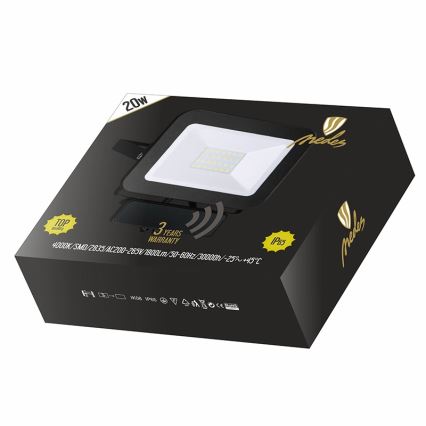 LED Reflektor mit Sensor LED/20W/230V IP65