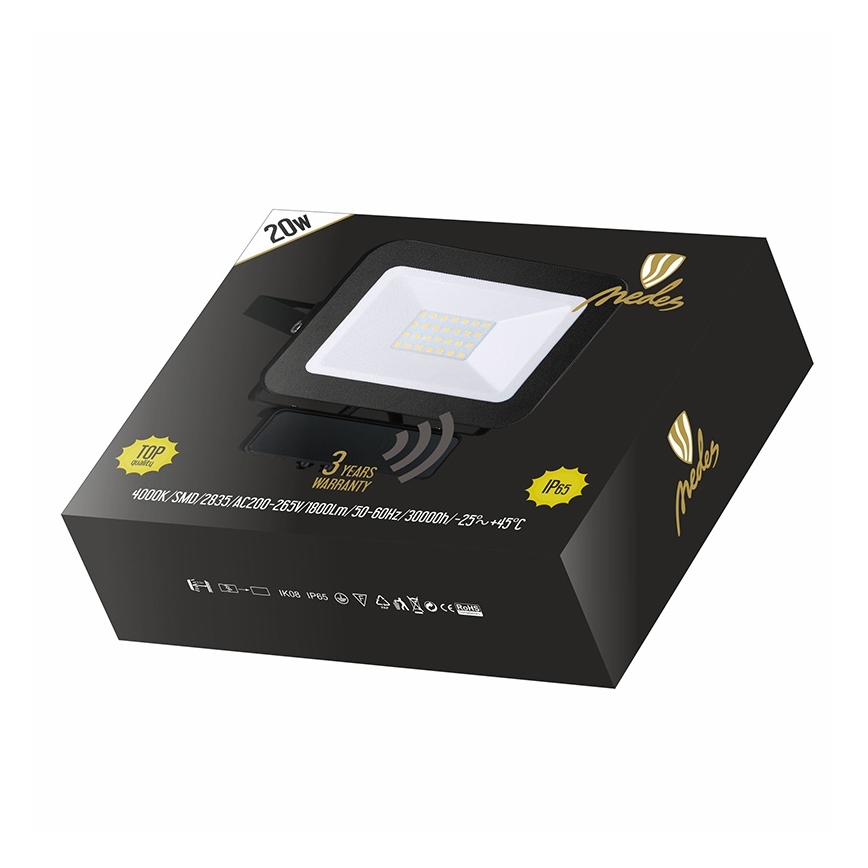 LED Reflektor mit Sensor LED/20W/230V IP65