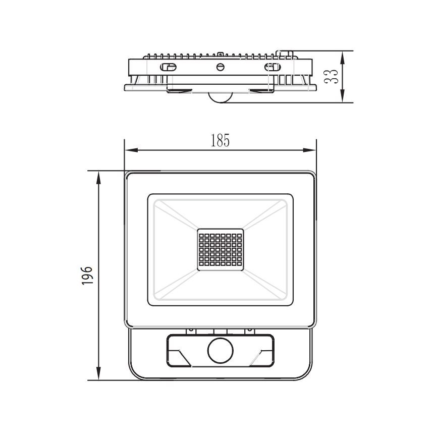 LED-Strahler mit Sensor LED/30W/230V IP54