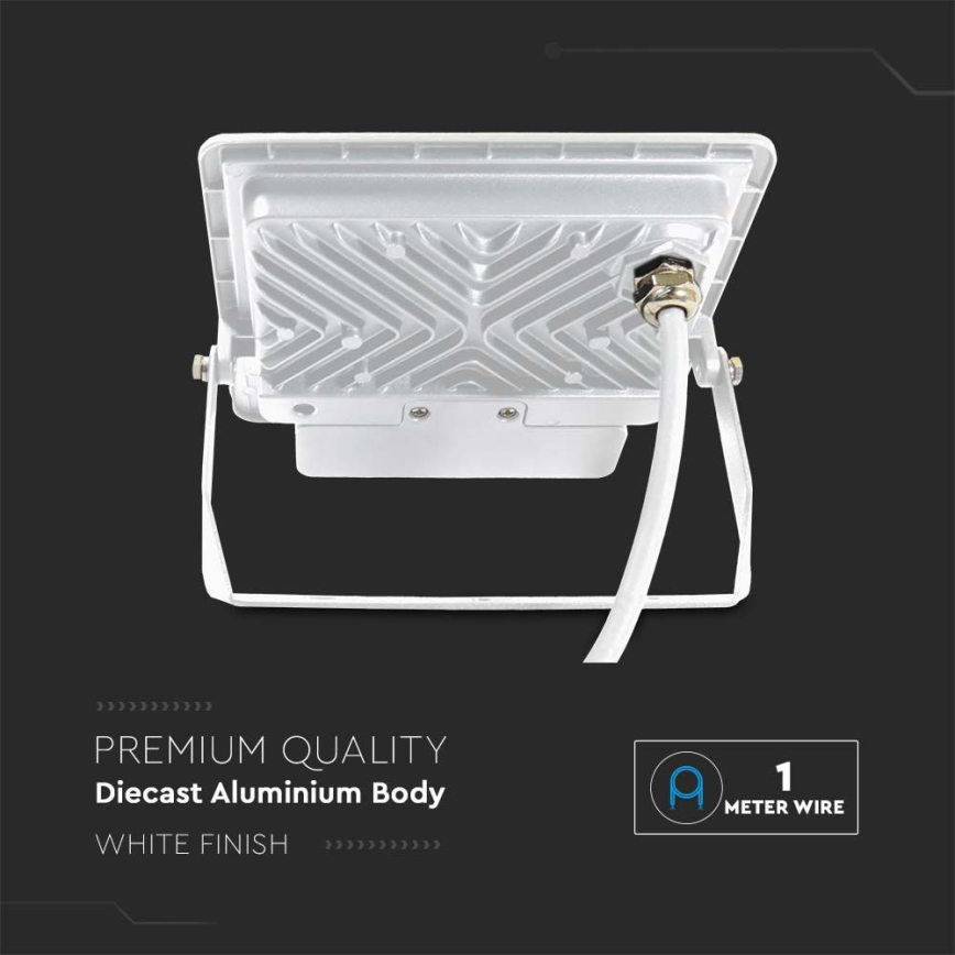 LED-Strahler mit Sensor LED/50W/230V 4000K IP65 weiß