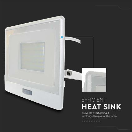 LED-Strahler mit Sensor LED/50W/230V 4000K IP65 weiß
