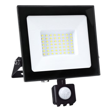 LED-Strahler mit Sensor LED/50W/230V 6500K IP44 schwarz