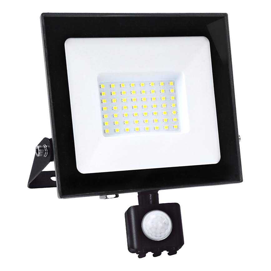 LED-Strahler mit Sensor LED/50W/230V 6500K IP44 schwarz