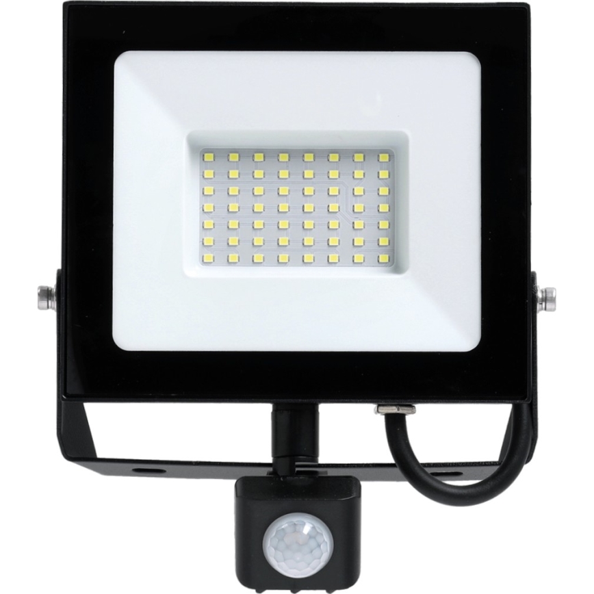 LED-Strahler mit Sensor LED/50W/230V 6500K IP44 schwarz