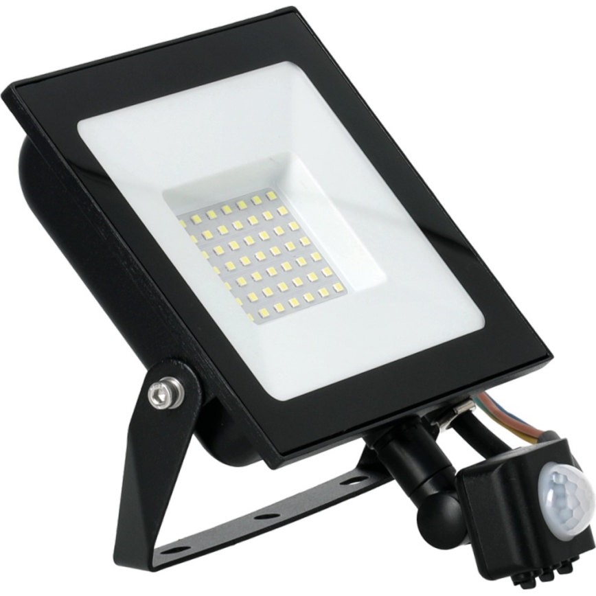LED-Strahler mit Sensor LED/50W/230V 6500K IP44 schwarz