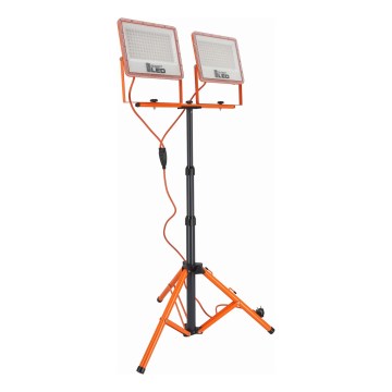 LED-Strahler mit Stativ 2xLED/100W/230V 4500K IP65 orange