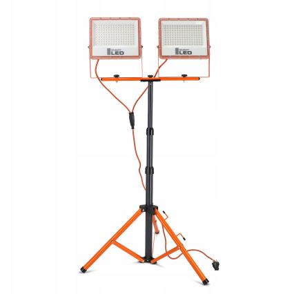 LED-Strahler mit Stativ 2xLED/100W/230V 4500K IP65 orange