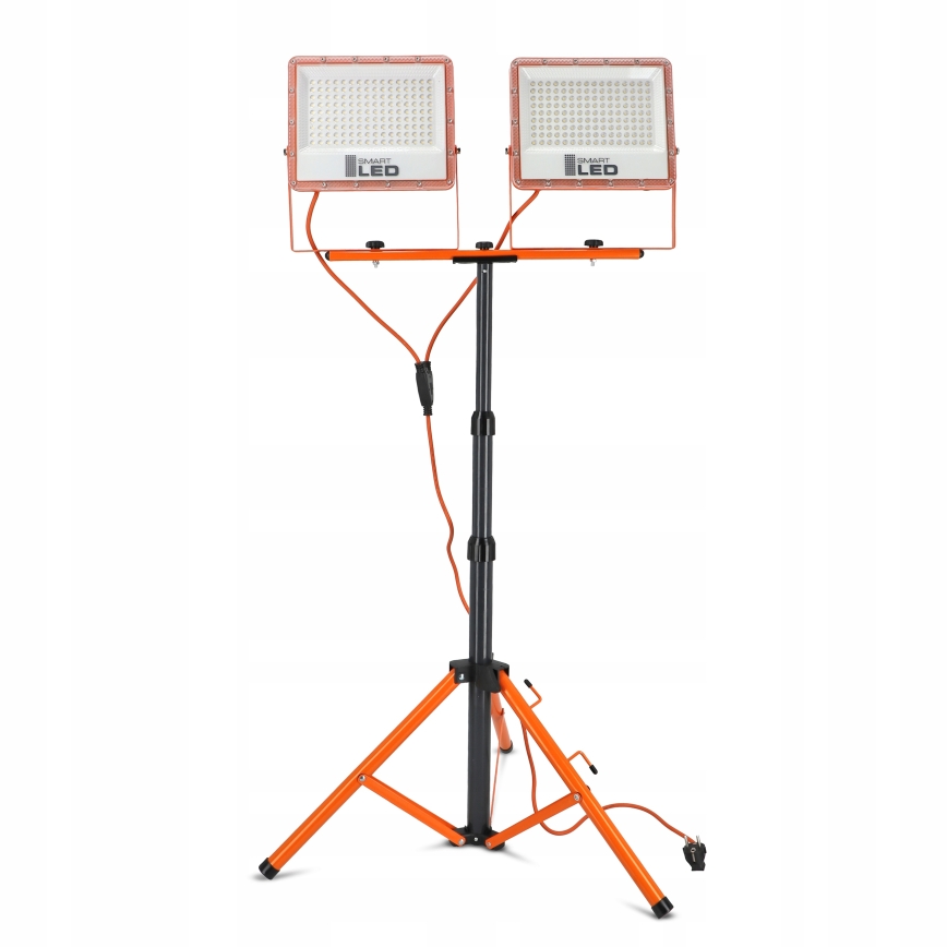 LED-Strahler mit Stativ 2xLED/100W/230V 4500K IP65 orange