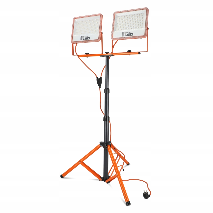 LED-Strahler mit Stativ 2xLED/100W/230V 4500K IP65 orange