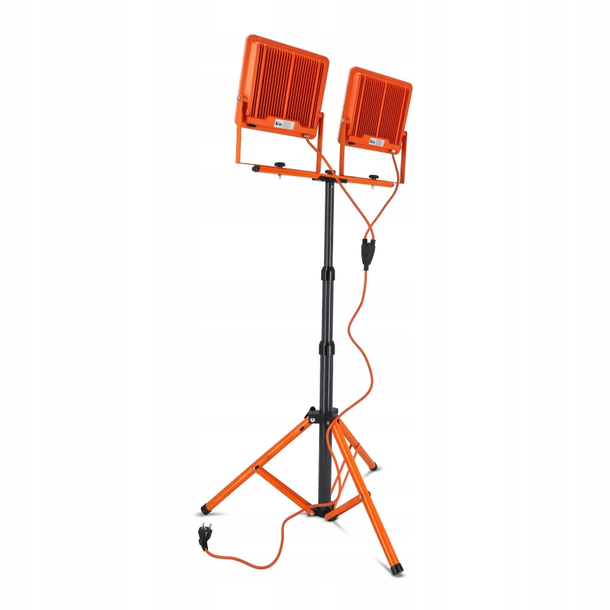 LED-Strahler mit Stativ 2xLED/100W/230V 4500K IP65 orange
