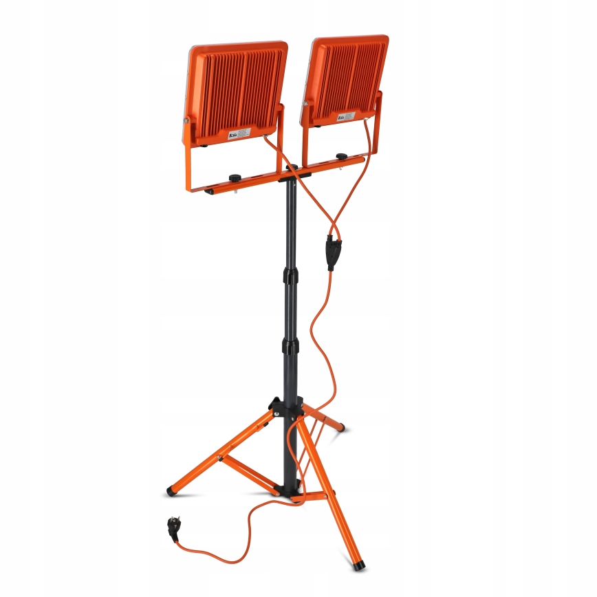 LED-Strahler mit Stativ 2xLED/100W/230V 4500K IP65 orange