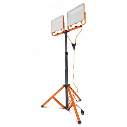 LED-Strahler mit Stativ 2xLED/100W/230V 4500K IP65 orange