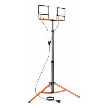 LED-Strahler mit Stativ 2xLED/100W/230V 4500K IP65 schwarz/orange
