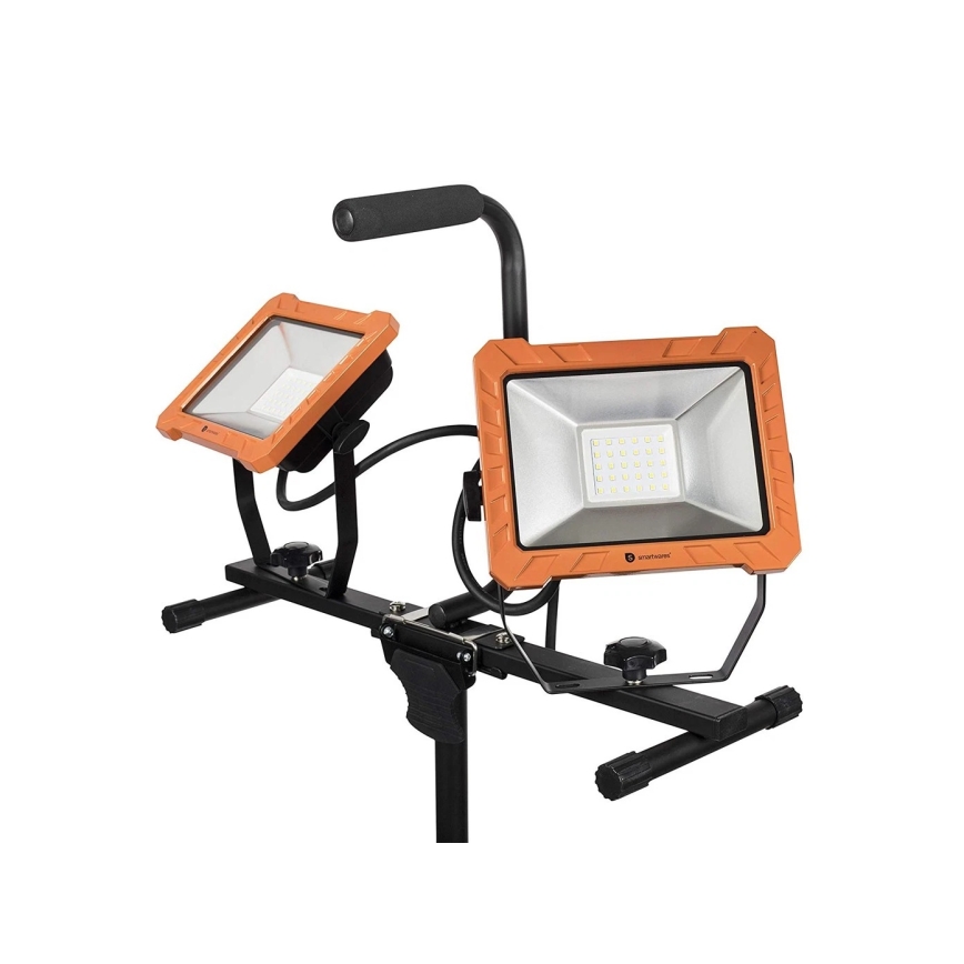 LED-Strahler mit Stativ 2xLED/30W/230V 4000K IP65 orange/schwarz