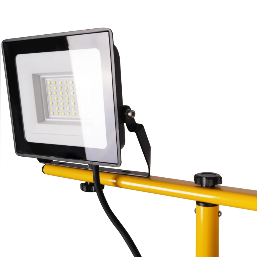 LED-Strahler mit Stativ 2xLED/30W/230V 6500K IP65 gelb