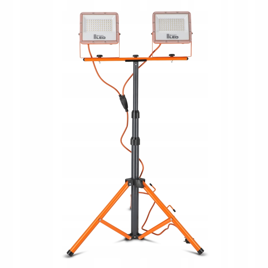 LED-Strahler mit Stativ 2xLED/50W/230V 4500K IP65 orange